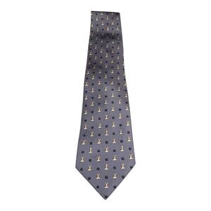Mens Hermes rabbit and grass 100% silk tie